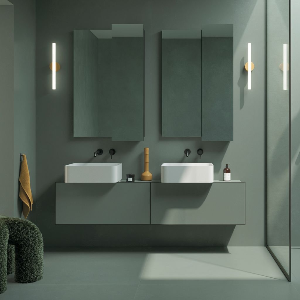 Meubles de salle de bain en carrelage