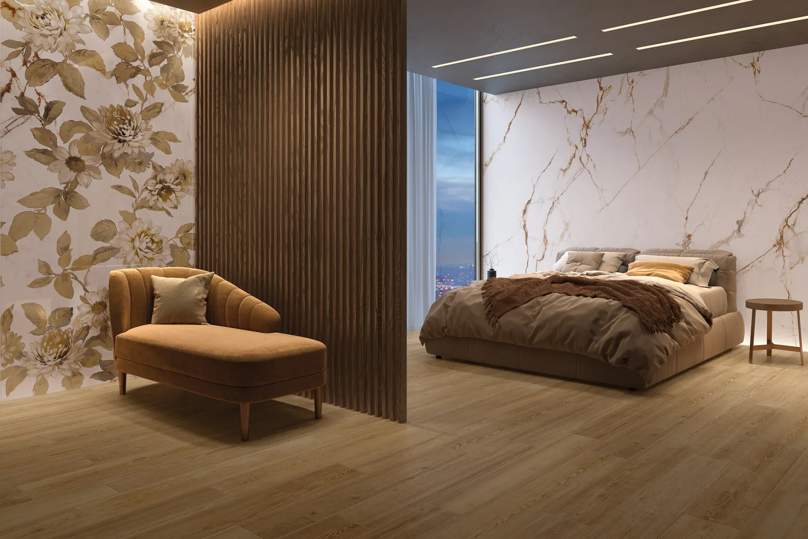 Le séjour et les chambres